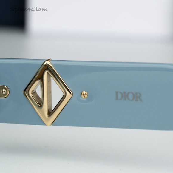 BRAND NEW Dior CD DIAMOND EDITION R11 30F0 Blue Brown Unisex Cat Eye Sunglasses - Picture 8 of 12